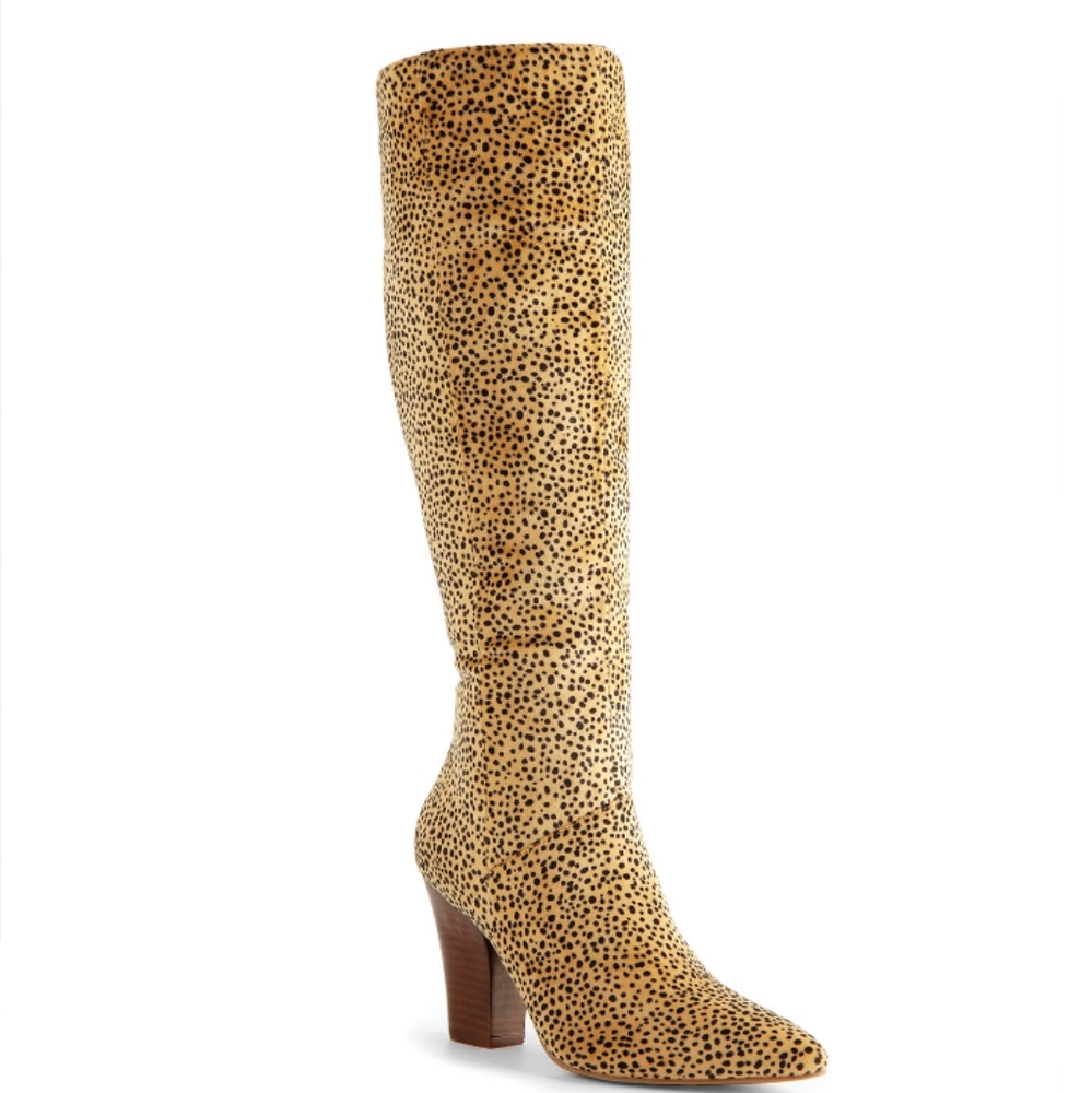 Crown & Ivy Azalea Cheetah Heel Boots Size 9 1/2
